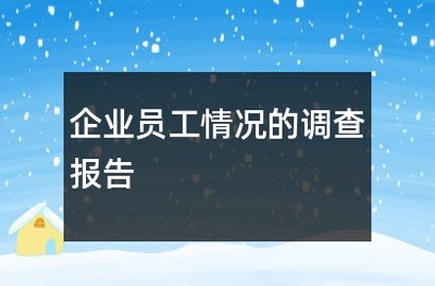 2024年企業(yè)員工狀況調(diào)查報(bào)告